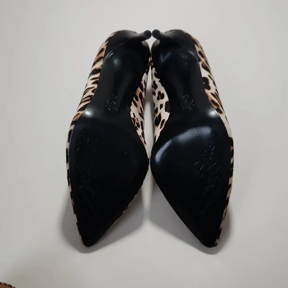 Alice & Olivia | Creda Leopard Print Calf Hair Stiletto Pumps - Size 6.5